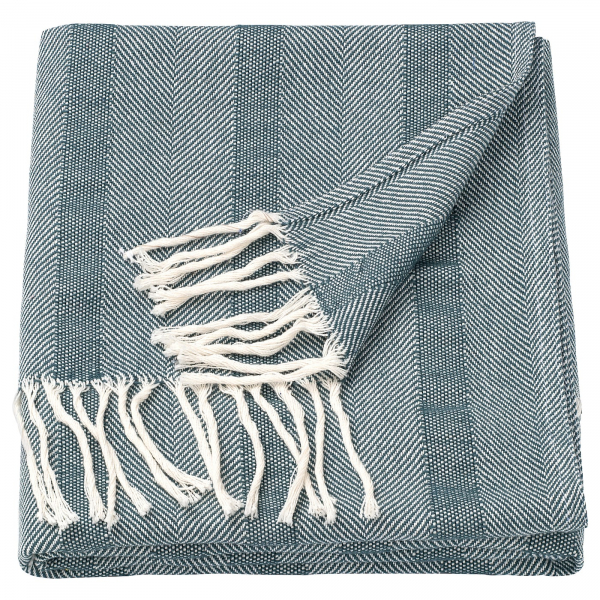 80499830 Плед, синий, 130x170 см