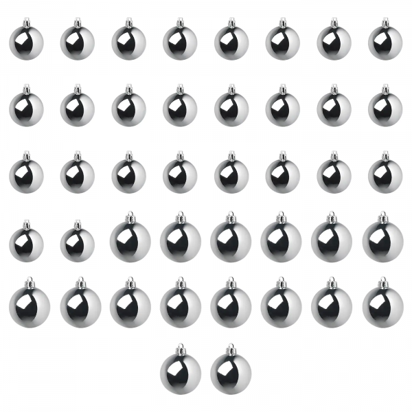 00495384 Украшение «шар», набор 42 шт., серебристый