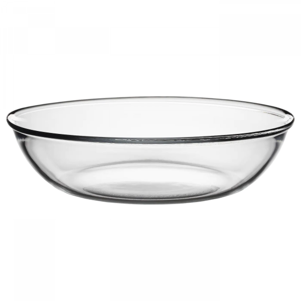 50188071 Тарелка глубокая, прозрачное стекло, 19 см