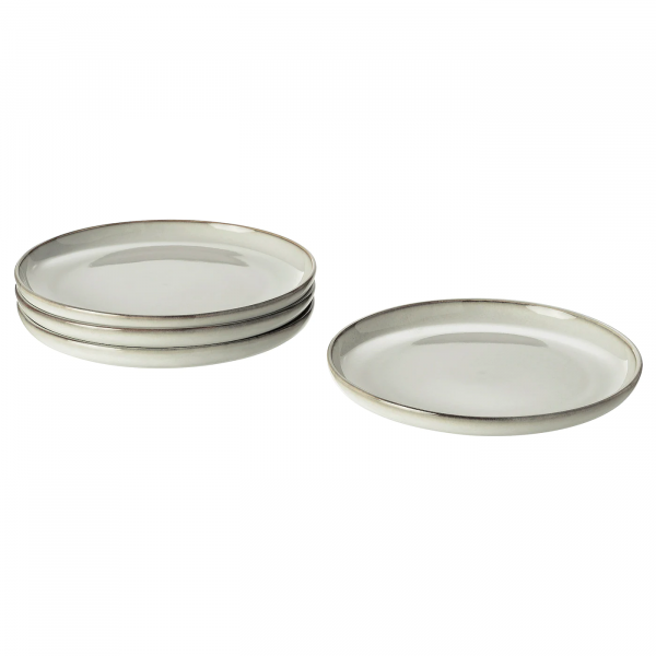 90457146 Тарелка десертная, серый, 20 см, 4 шт