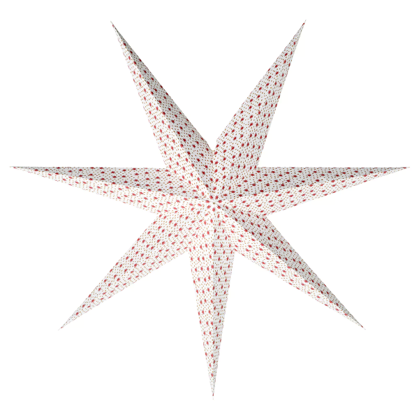 10563018 Абажур, красный / узор,  90 см