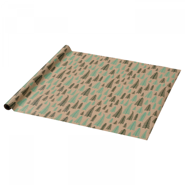 20499277 Рулон оберточной бумаги, орнамент «дерево» коричневый, 3x0.7 м