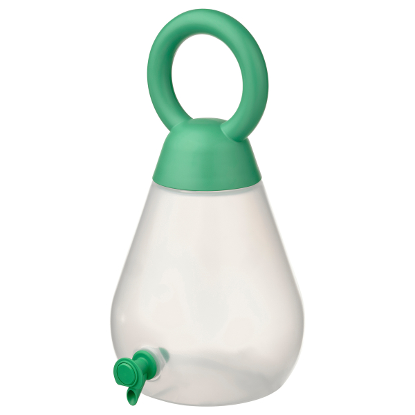 10549386 Кувшин с краном, прозрачный/яркозеленый,  4.0 л 