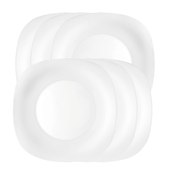 498860-6 Набор тарелок, белый, 27х27 см, 6 шт