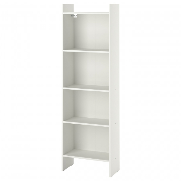 90483881 Стеллаж, белый, 50x25x160 см