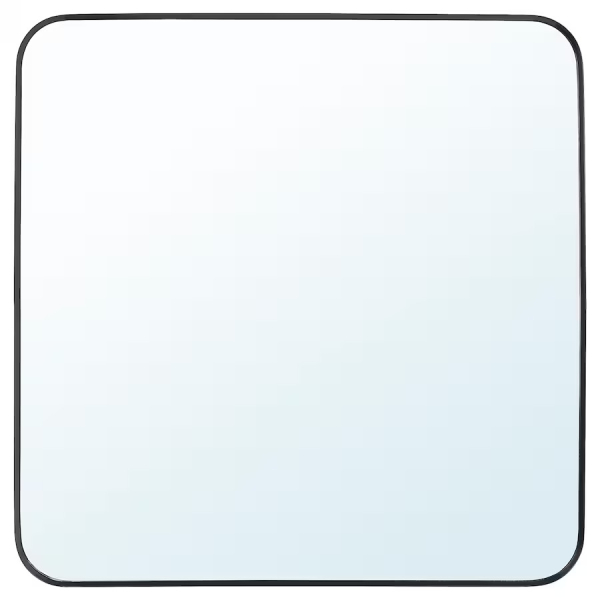 00458616 Зеркало, черный, 60х60 см