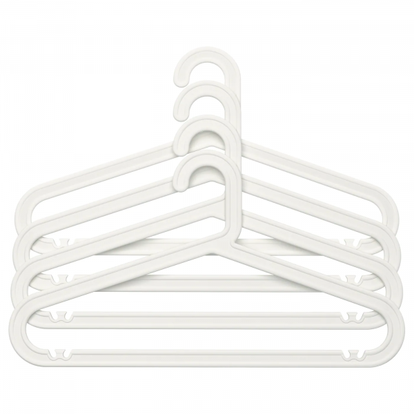 10415971 Плечики, д/дома/улицы, белый, 4 шт