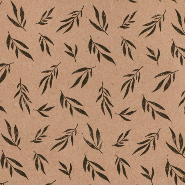 9459135 Рулон упаковочной бумаги крафт «Ветки», 0.5 х 8 м