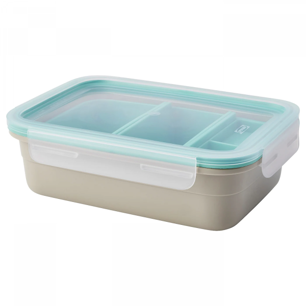 00480009 Контейнер для завтрака с вставками, прямоугольн формы/бежевый, 1.0 л