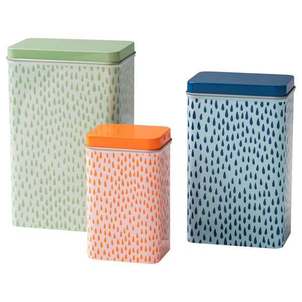 40516148 Набор емкостей, 3 штуки, с рисунком