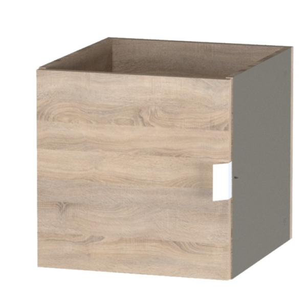 01866 Модуль с дверцей для стеллажа, 33x33x37, дуб беленый