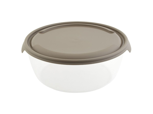 P1FO005 Контейнер пластиковый с крышкой, круглый, разноцветный, 3 л