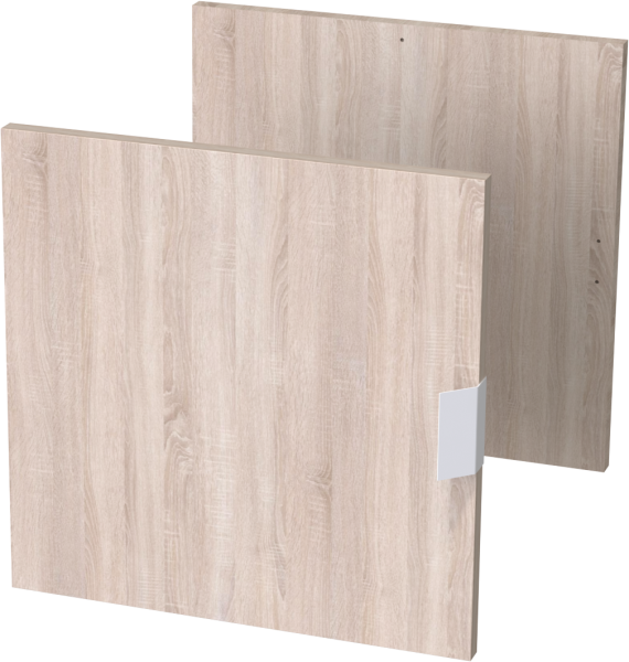 00715 Вставная дверца для стеллажа, 33x33x37, дуб беленый