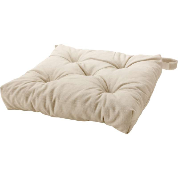 90369927 Подушка на стул, светло-бежевый, 40/35x38x7 см