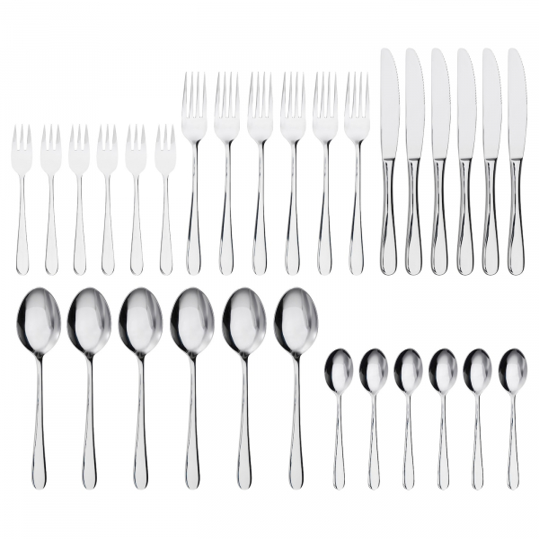 30167507 Столовый набор,30 предметов, нержавеющ сталь