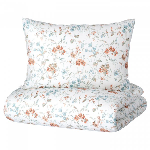 90479092 Пододеяльник и наволочка, цветок, 150x200/50x70 см