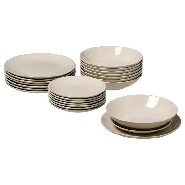 30479655 Сервиз 24 шт, бежевый глянцевый