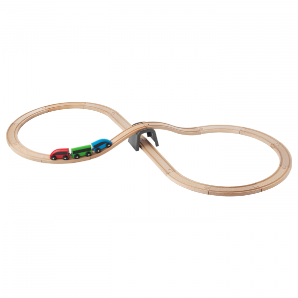 00320054 Железная дорога, набор, 20 предм, разноцв