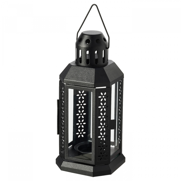60445112 Фонарь д/греющей свечи, черный, 22 см