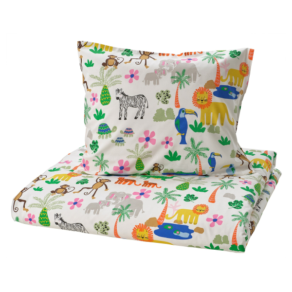 20595293 Пододеяльник и наволочка, разноцветный, 150x200 / 50x60 см