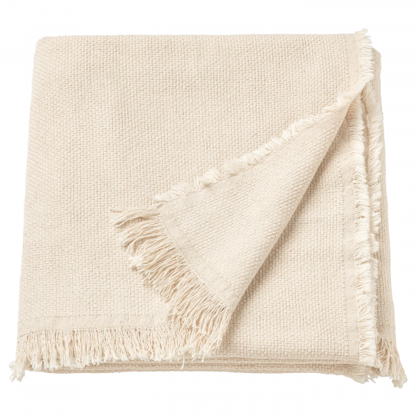 90395790 Плед, естественный/бежевый, 130x170 см