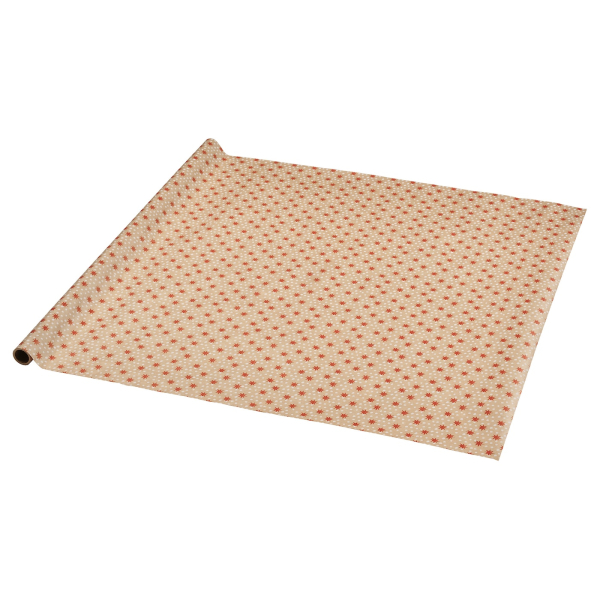 50555177 Рулон оберточной бумаги, коричневая звезда, 3х0,7 м