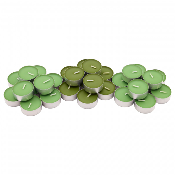 00350060 Свеча греющая ароматическая, Яблоко и груша/зеленый, 30 шт.