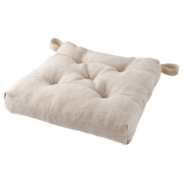 80482820 Подушка на стул, натуральный, 40/35x38x7 см