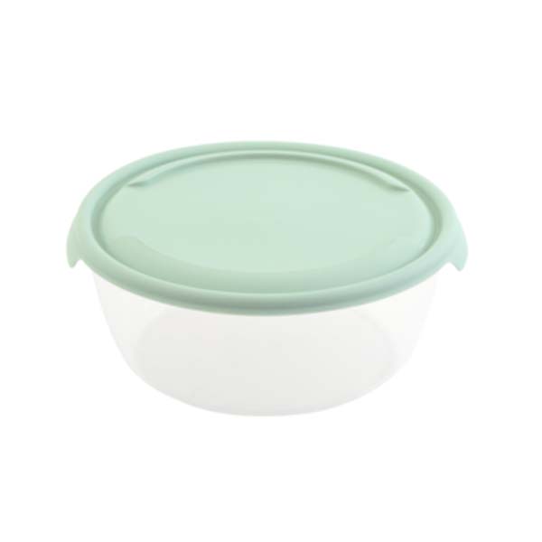 P1FO004 Контейнер пластиковый с крышкой, круглый, разноцветный, 2 л