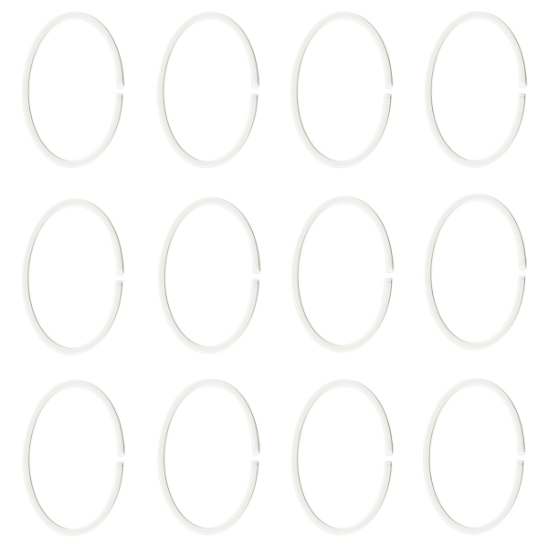 00466008 Кольца для шторы в ванную, белый, 12 шт.