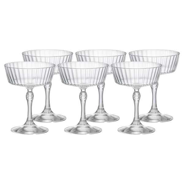 122150-6 Набор бокалов для коктейля, прозрачное стекло, 275 мл, 6 шт