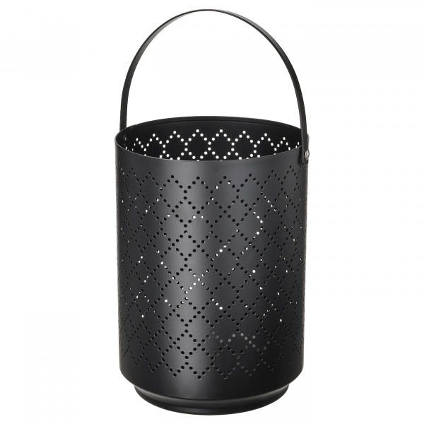 60509712 Фонарь для формовой свечи, черный, 22 см