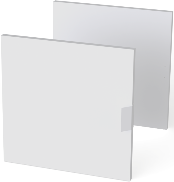 00074 Вставная дверца для стеллажа, 33x33x37, белый