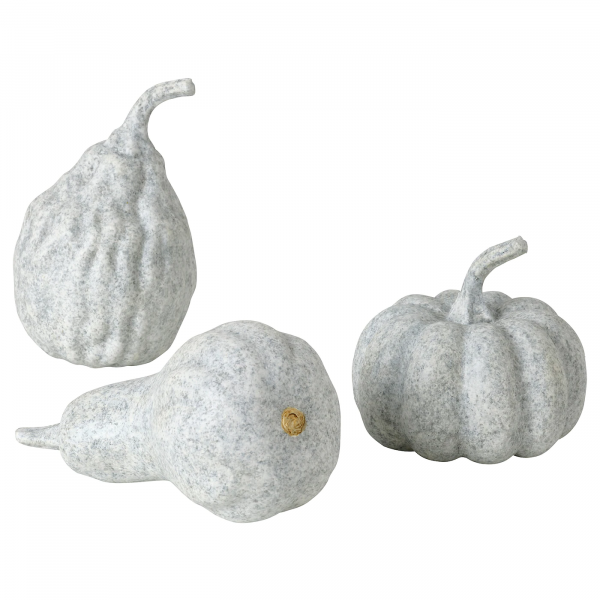 80497548 Декоративная тыква, 3 шт., серый