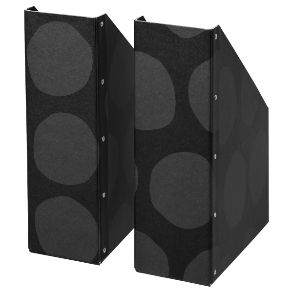 20595995 Подставка для журналов, узор круги / серый, 2 шт.