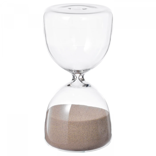 20495482 Декоративные песочные часы, прозрачное стекло/песочный, 15 см