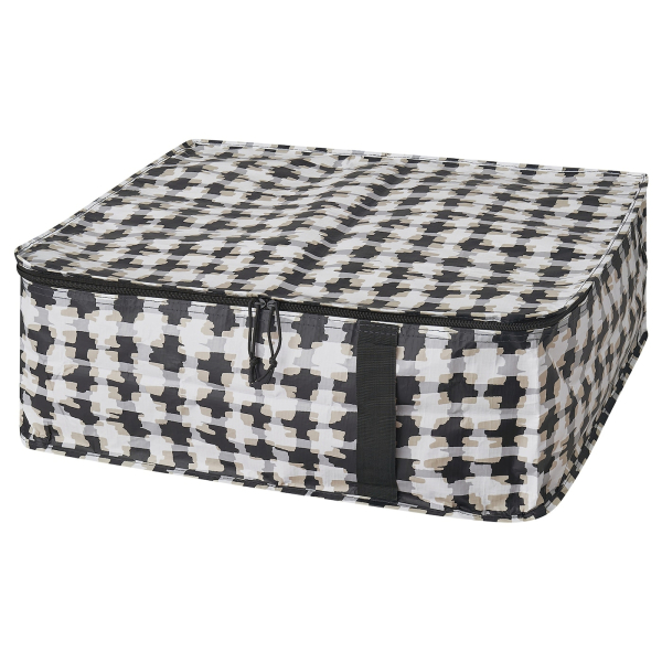 90588755 Сумка для хранения одежды/белья, белый/разноцветный, 55x49x19 см