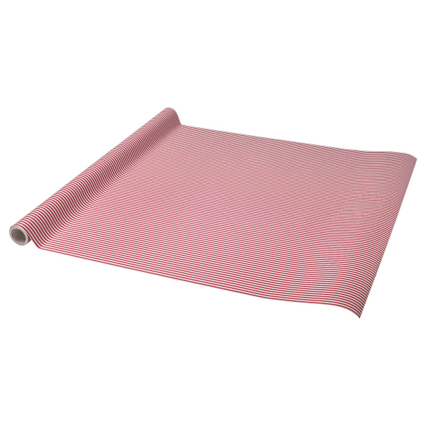 00522962 Рулон оберточной бумаги, узор в красную/белую полоску, 3 x 0,7 м