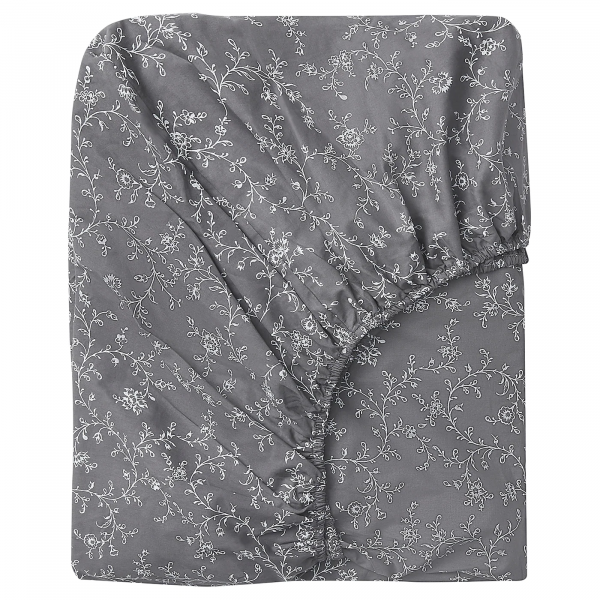 40433469 Простыня натяжная, с цветочным орнаментом, 160x200 см