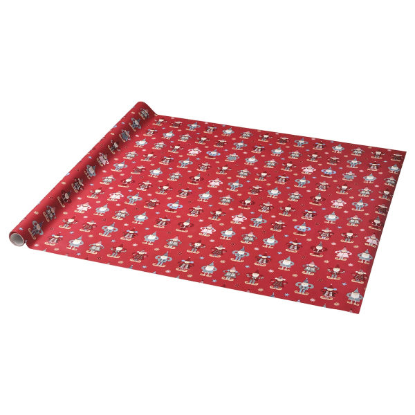 90523306 Рулон оберточной бумаги, узор Санты красный Санта, 3 x 0,7 м