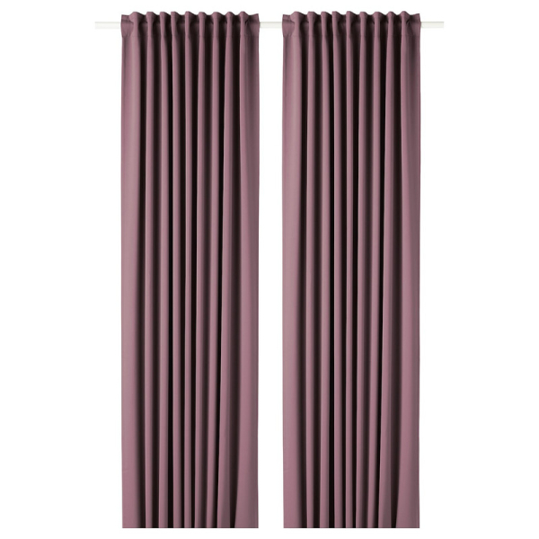 10348627 Гардины, блокирующие свет, 2 шт., сиреневый, 145x300 см