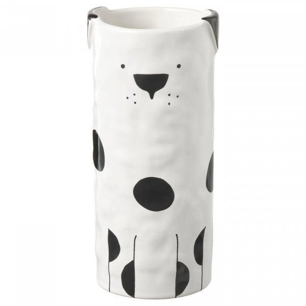 60466307 Ваза, собака белый с оттенком, 15 см