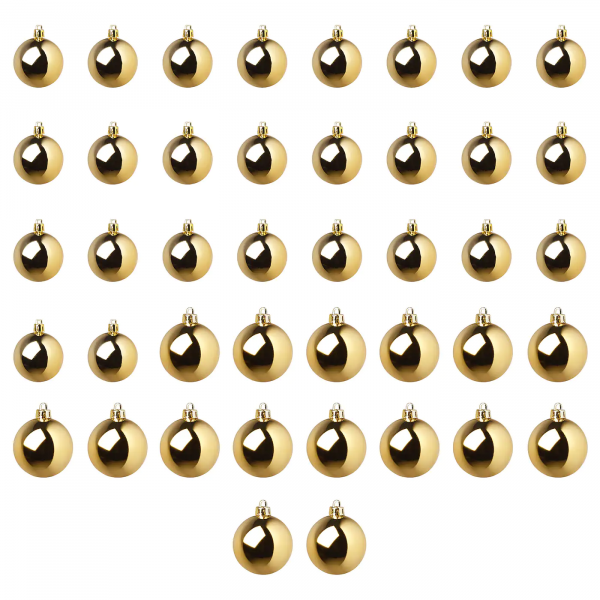 60495381 Украшение «шар», набор 42 шт., золотой