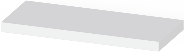 00098 Полка навесная / настенная, белый, 60x25 см