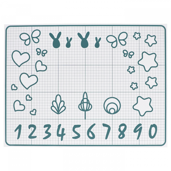 60480167 Коврик для выпечки, белый/бирюзовый, 61x46 см