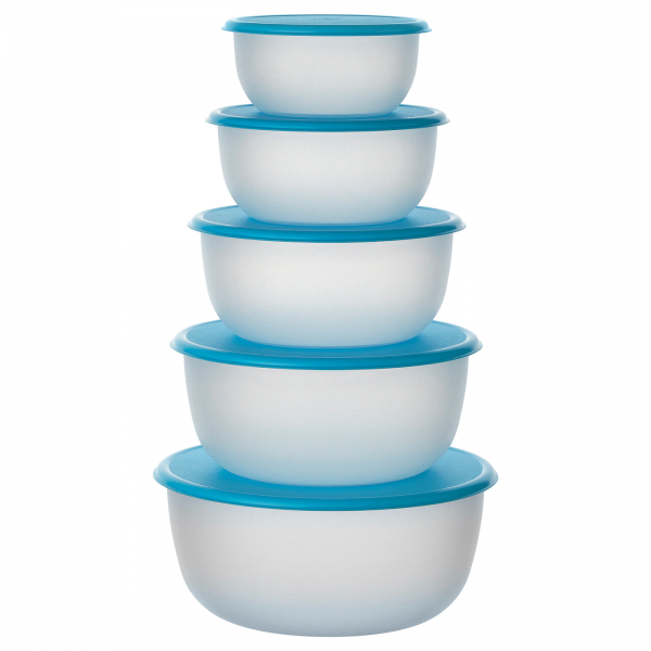 70246471 Набор контейнеров, 5 шт., круглой формы голубой