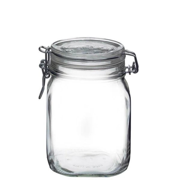 149220 Банка с крышкой, прозрачное стекло, 1 л