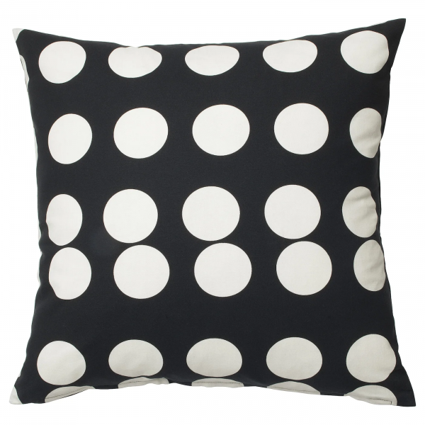 50443830 Чехол на подушку, черный/белый, 50x50 см