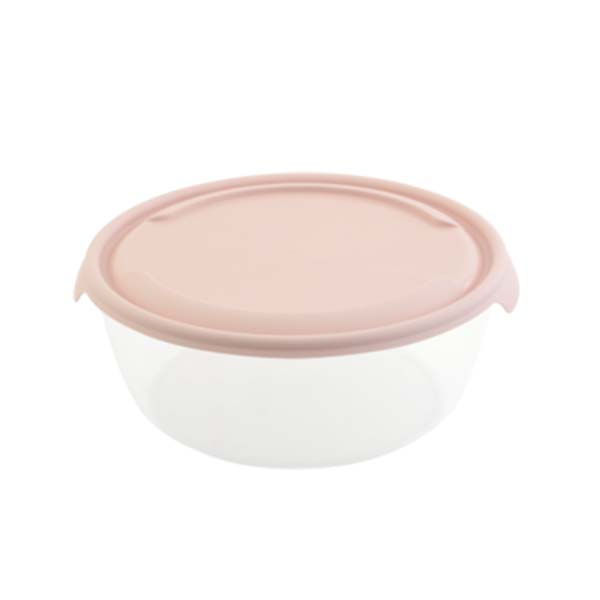 P1FO004 Контейнер пластиковый с крышкой, круглый, разноцветный, 2 л