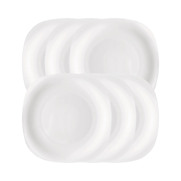 498880-6 Набор тарелок десертных, белый, 20х20 см, 6 шт